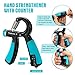 TOMSHOO Hand Grip Strengthener Hand Strength Trainer Exerciser Gripper Adjustable Resistance 22-88 Lbs Update With Counter (Blue)