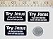 3 - Try Jesus If You Dont Like Him Satan Will Take You Back Christian Hard Hat/Helmet Stickers 1