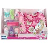Baby Magic Doll Diaper Bag Gift Set - 10 Piece Accessory Play Set