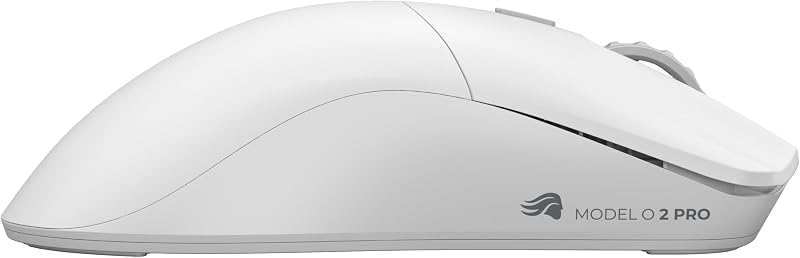 Gaming Model O 2 PRO 4K/8K Wireless Gaming Mouse - 2.4GHz 1ms delay, 4K/8K Polling, 100M clicks, 59g Ultralight, Long Battery Life, 26K DPI, RGB, Ambidextrous, 6 Buttons, PTFE Feet - White