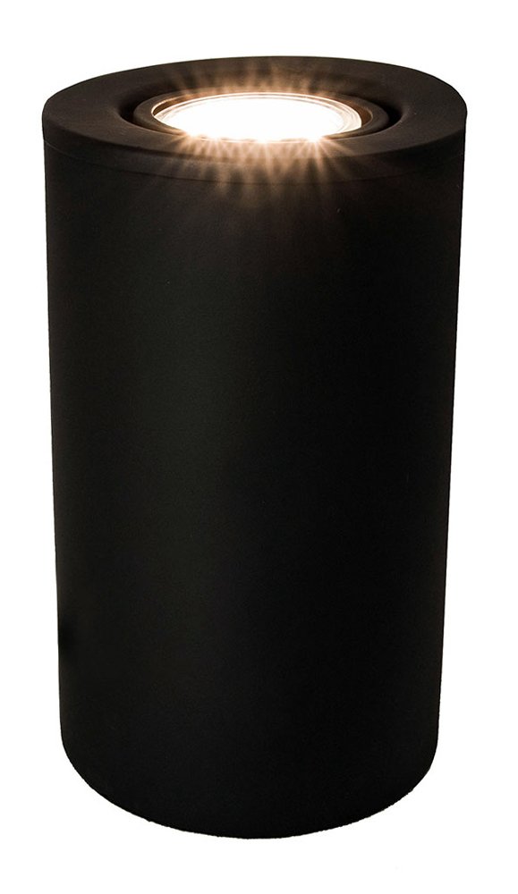 Matt Black GU10 Floor or Table Lamp Uplighter with Tilt Capability by Happy Homewares