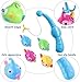 iBaseToy Fishing Game Toys for Toddlers, Colorful Floating Bath Toys with Water Track, Fishes, 2 Fish Poles and More - Bathtub, Yard or Pool Party Fish Toy Game Set for Kids Boys Girls