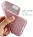 TOZO for iPhone 7 Plus Case iPhone 8 Plus Case Shiny Bling Crystal Sparkle Premium 3 Layer Hybrid PC+TPU TPU Soft Grip – Pink