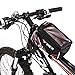Premium Bicycle Phone Bag max 6 inch like Iphone XS X 8 7 or Samsung Galaxy S9 S8 Extra Bottle Cage Extended Storage with 2 Carrier Straps Bike Frame Front Top Tube Cycling Case eBook Bonusthumb 1