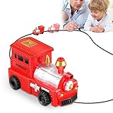 Huibudch Magic Inductive Truck Toy Train Magic Mini Train [Follows Black Line] for Kids (Red Train)