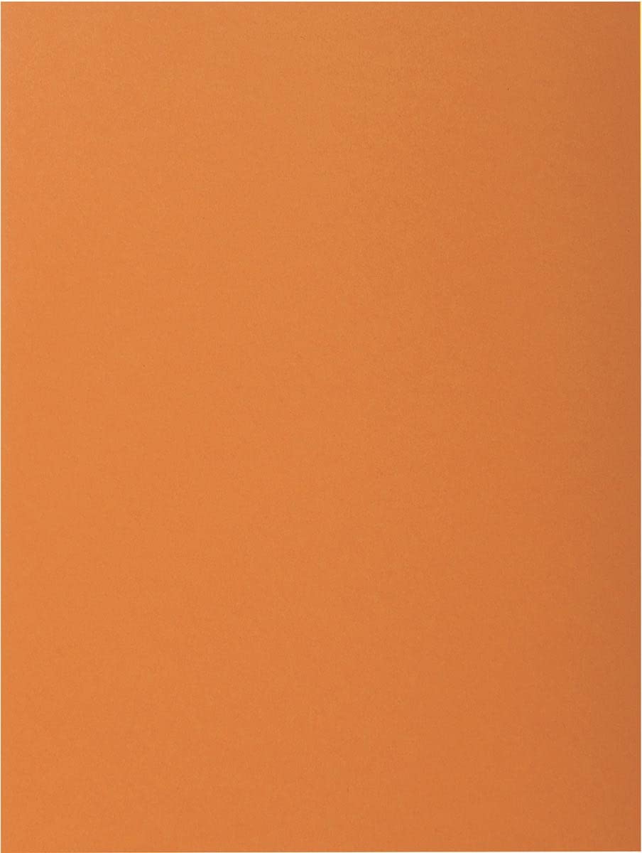 Exacompta - Ref 800014E - Rocks Square Cut Folder - 220 x 310mm in Size, Suitable for Holding A4 Documents, 80gsm Coloured Paper -Burnt Orange Colour (Pack of 100)