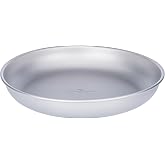 Boundless Voyage Titanium Camping Plate Dishes Saucer Stackable Ti1120T | Round Dinnerware Set Stackable Serving Plates Pasta Plates Travel Outdoor Home Kitchen Tableware Set