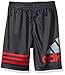 adidas Toddler Boys' Active Logo Shorts, Mercury Grey/Red, 4