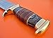 RG-2300 Handmade 440c Stainless Steel 16.4 Inches Bowie Knife - Solid Black Doller Sheet and Leather Hides Handle with Brass Guards