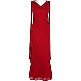 Parthea Women's Summer Formal Wedding Guest Dresses Sleeveless Backless Long Elegant Evening Party Maxi Bodycon Dress