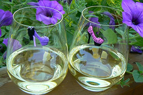 Simply Charmed High Heels Wine Glass Charms & Magnetic Drink Markers Novelty Glass Markers, Set Of 6 - Thumbnail 2