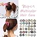 Trigle 36Pcs Premium Hair Scrunchies Women's Chiffon Flower Hair Scrunchies Hair Bow Thick Hair Morning Wake