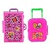 Homyl 2pcs Pink Miniature Plastic Rolling Suitcase Luggage Box for Barbie Dollhouse Decoration Accessory