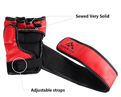 image for Brace Master MMA Gloves UFC Gloves Leather More Paddding for Men Women