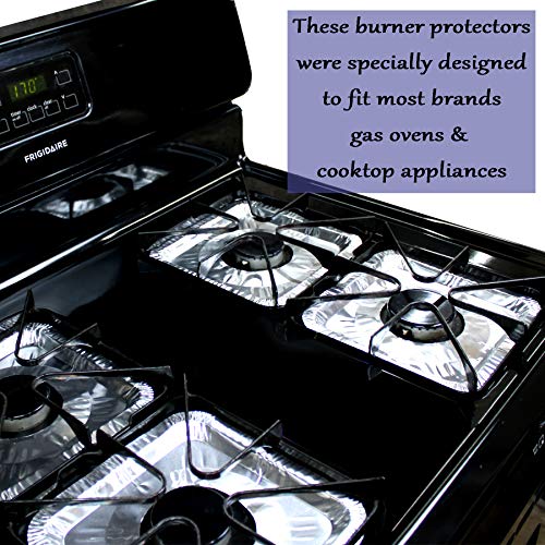 Gas Stove Burner Covers, Aluminum Foil Disposable Bib Liners Set, 24