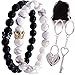 OMG SupplyYUGDRUZY Long Distance Matching Bracelets for Couples Keychain for His Hers King Queen bf