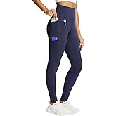 baleaf Women's Fleece Lined Leggings Waterproof Winter Hiking Pants Thermal Running Tights Zipper Pockets High Waisted