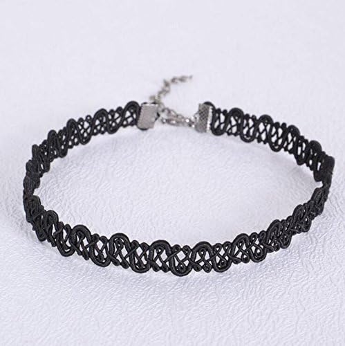 Design-JL4 Tattoo Choke Bud Silk Necklace Bracelet Black Cord Retro Henna Elastic Boho 90s