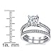 1.25 Carat Round Brilliant Cubic Zirconia Sterling Silver 925 Wedding Engagement Ring Band Set Sizes 4 to 11