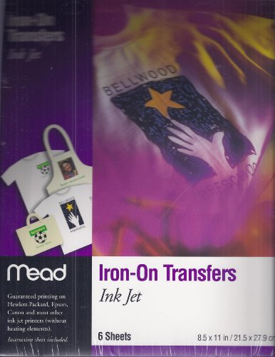 Mead Iron-On Transfers Ink Jet 6 Sheets 8.5 x 11in - Thumbnail 2