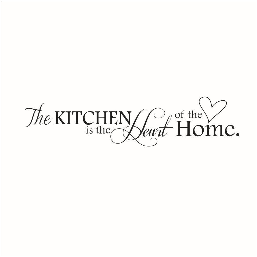 The Kitchen is The Heart of The Home Quotes and Sayings Wall Decal Art Decor Wall Stickers