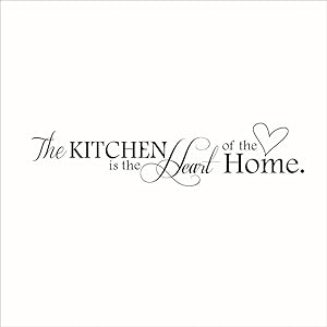 The Kitchen is The Heart of The Home Quotes and Sayings Wall Decal Art Decor Wall Stickers