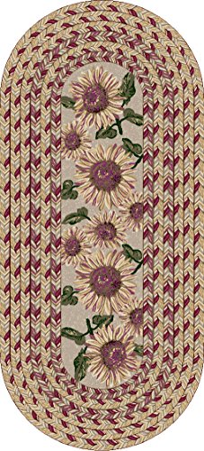 Brumlow Mills Sunflower Braid Kitchen Rug, 20Inch By 44Inch, Sunset