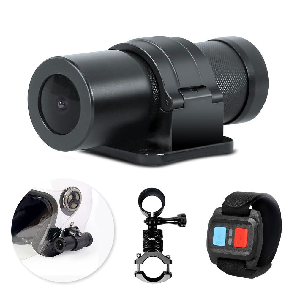 VSYSTO WiFi Helmet Camera with Remote Control for Bicycle Motorcycle, HD 1080P Waterproof 150 Degree Wide Angle Lens Starlight Night Vision Bike Dash Cam Action Camera, Loop Recording, G-sensor (D5S)
