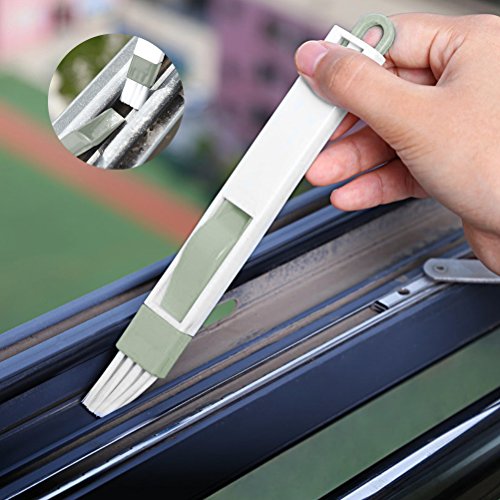 FOCCTS Tile Brushes Grout Cleaner Brush with Nylon Sponge Bristles for Bathroom Kitchen Shower Window Track Groove Gap Joint Deep Cleaning - Thumbnail 3