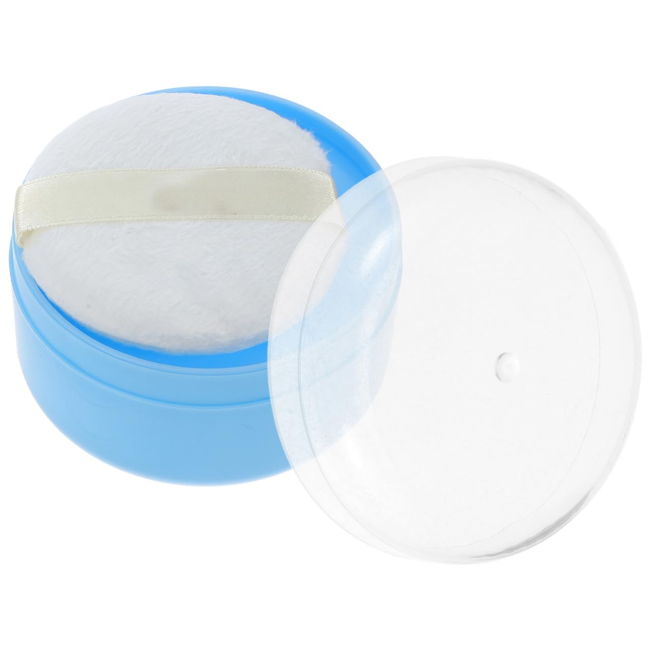 Healifty Puff Box Empty Body Container with Puffs and Sifter 1Set