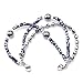 Medical ID Triple Navy/Silver Strand Beaded Interchangeable Bracelet
