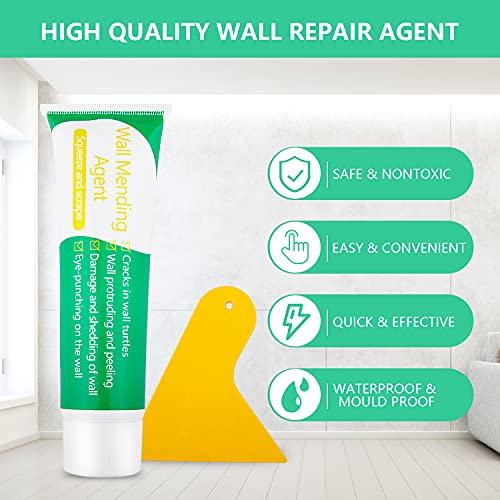 Safe Mend Wall Repair, 4 Pack Drywall Repair Kit with Scraper, Wall