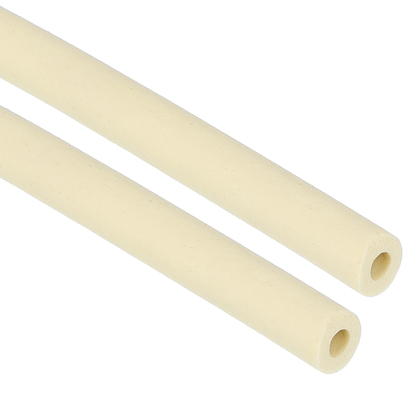 PATIKIL 3mm ID x 6mm OD x 1m Long Pipe Insulation Foam Tube, 2pcs Pipe Cover Wrap Roll EPDM Bar Tubing for Handle Grip Guitar Stand AC Units, Exercise Machine Handle, Beige