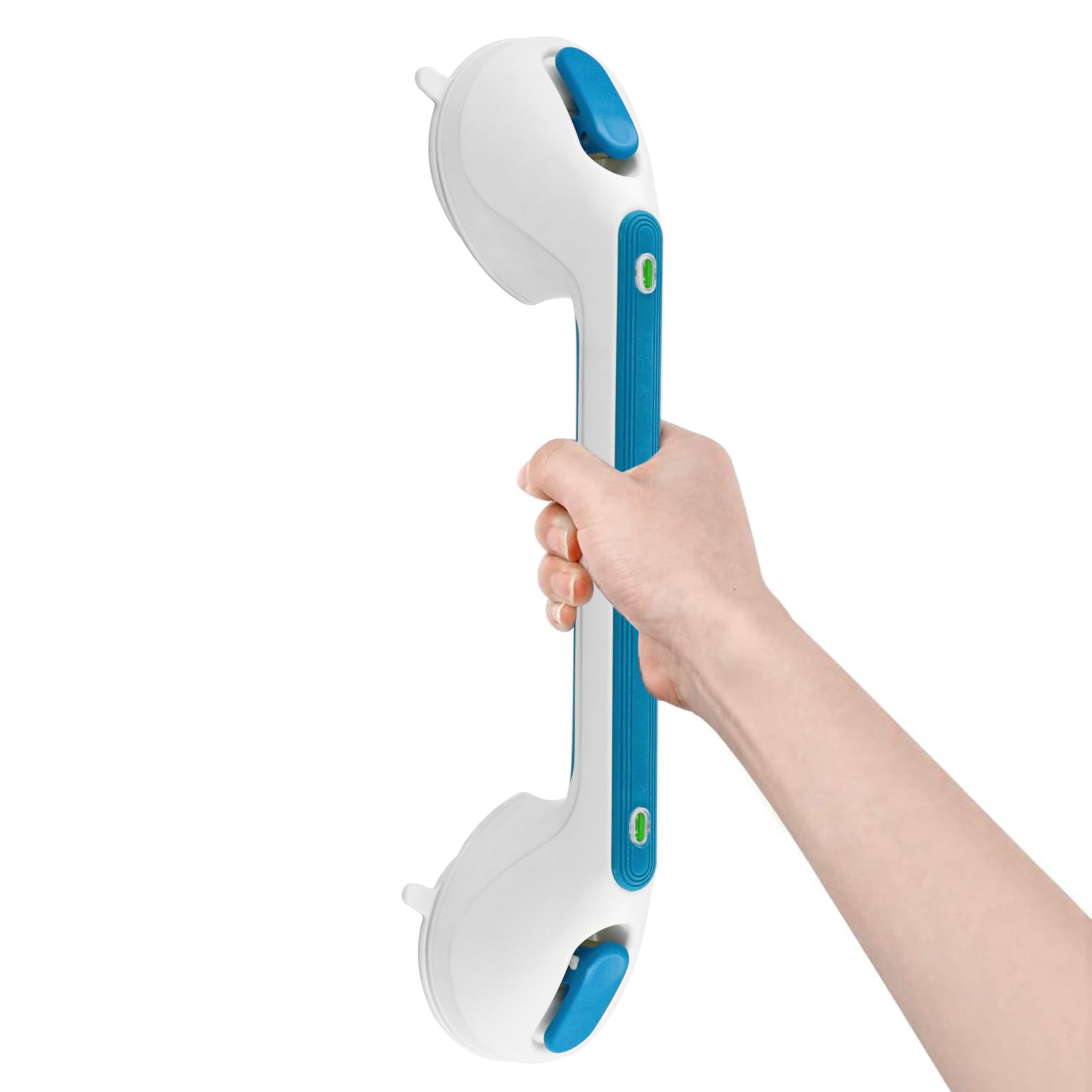 Newthinking 15.8inch Suction Grab Rails for Bathroom, Portable Suction Shower Handles with Indicator, Suction Safety Grab Handles Mobility Aids for Elderly Disabled