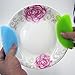 Silicone Sponge Antibacterial Brush Dish Scrubber - HUSH BEAR 3 Pieces Pot Holder Multipurpose Dish-Washing Mildew Free Antimicrobial