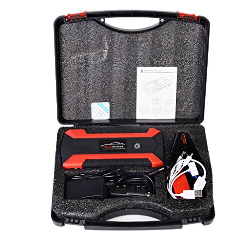 Xumeili 89800mAh 4 USB Portable Car Jump Starter Pack Booster Charger Battery Power Bank (Red)