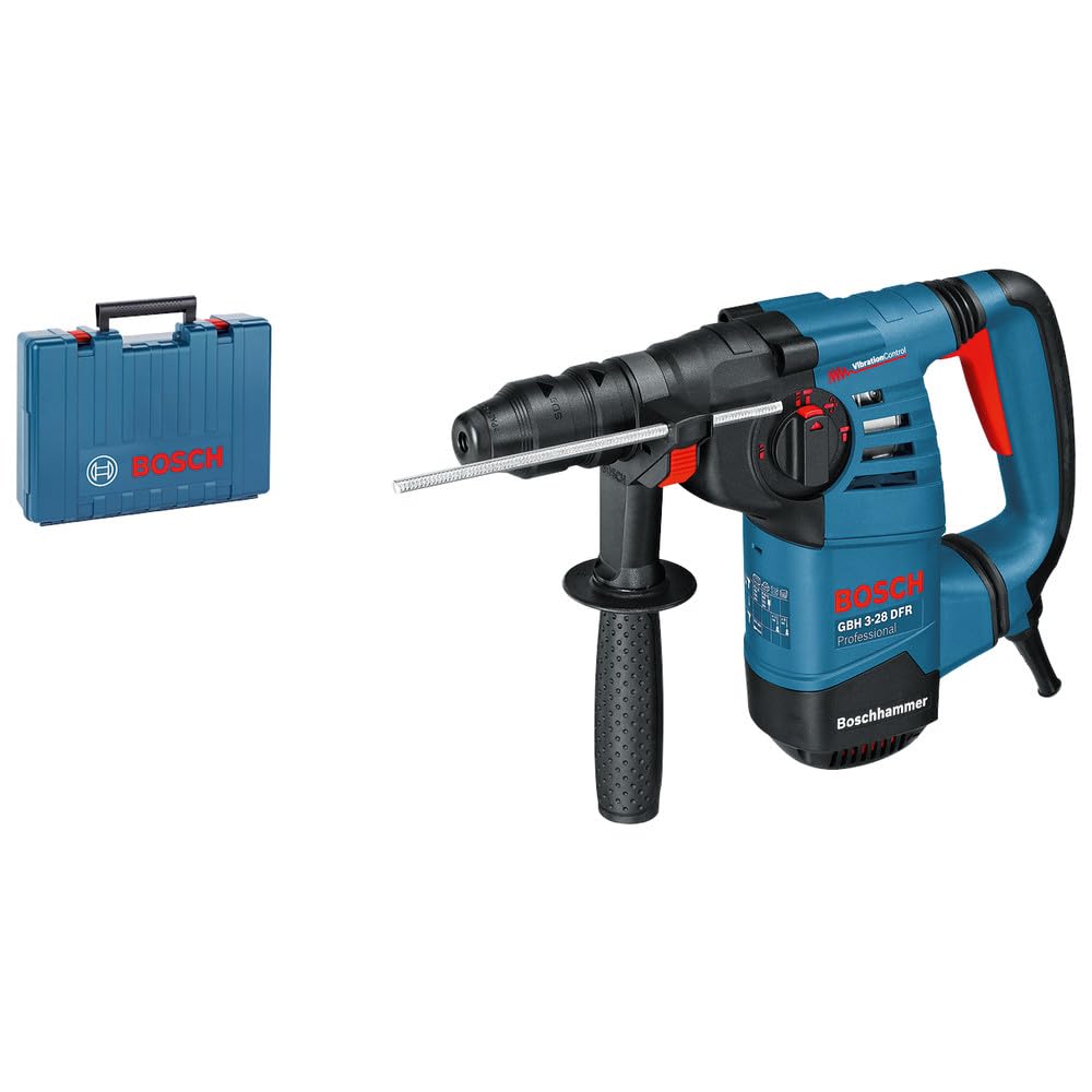 Bosch Professional Perforateur Gbh 3-28 Dre (Sds Plus, avec Poignée Supplémentaire, Butée De Profondeur 210 Mm, Tube De Graisse, Chiffon, Dans Coffret De Transport)