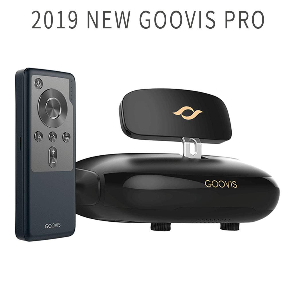 Goovis Pro 3D Cinema Headset 3D Viewer VR Headset All in one Virtual Reality Headset , Support Blu-Ray Player DVD Immersive 4K Cinema for Set-top Box DJI Drones PS4 Xbox PC Nintendo Smart Phone