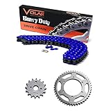 Volar Chain and Sprocket Kit - Heavy Duty - Blue for 2006-2019 Yamaha YFM700R Raptor 700