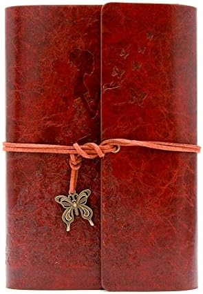 JTKJMM Retro Notepad Leather Journal Notebook Classic Retro Spiral Ring Binder Diary Book，Best Gift for Art Sketchbook Travel Diary and Journals to Write in (7×5 inch,Vintage Brown)