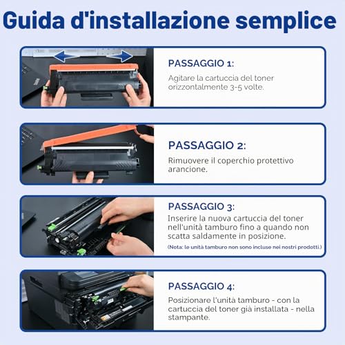 Lemero TN2510XL Toner Compatible for Brother MFC-L2827dw MFC-L2800dw MFC-L2827DW HL-L2400DW MFC-L2835DW HL-L2400DWE MFC-L2860DWE DCP-L2660DW HL-L2445DW FOR 25 10 toner toner (and 2 Black