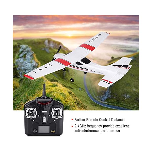 XHH RC Flugzeug F949 Cessna 182 Modell Schaum EPP RC Drohne 2.4G 3-Kanal-Fernbedienung Flugzeug Segelflugzeug, Kinder… – Bild 3