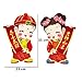 TKOnline Chinese Couplets Chinese Fu Decoration New Year Couplet Wall Stickers Decorations Spring Festival Poem Scrolls Traditional Chinese New Year Paintings, 16pcs
