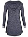 Vivilli Women's Thin Tunic Hoodies Long Sleeve Zip Up Sweatshirts Pullover Blouse Tops