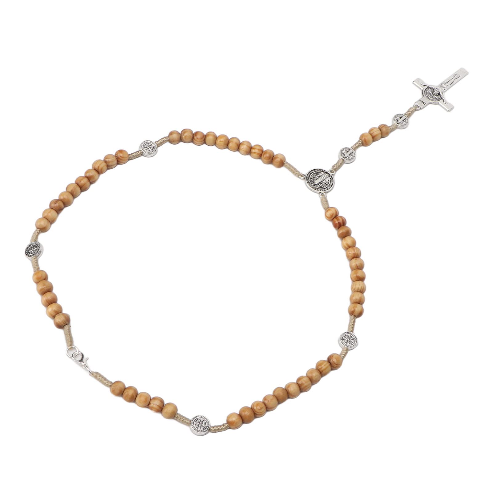 Rosary Blessed by Pope Francis Vatican Rome Holy Father Medal Wood Zinc Alloy Portable Lightweight Handcrafted Attractive Handmade Solid Wood Rosary