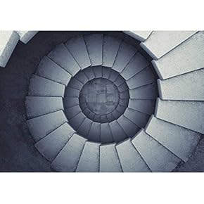 Design Spiral Staircase Made ââOf Concrete - Removable Wall Mural | Self-Adhesive Large Wallpaper - 66x96 inches