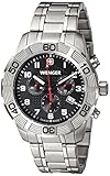 Wenger Men's 01.0853.102 Roadster Chrono Analog Display Swiss Quartz Silver Watch