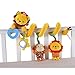 Singring Baby Pram Crib Cute Lion Design Activity Spiral Plush Toys Stroller and Travel Activity Toy