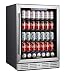 Kalamera Beverage Cooler and Fridge - Fit Perfectly into 24 inch Space Under Counter or Freestanding - 175 Cans Capacity - for Soda, Water, Beer or Wine - For Kitchen or Bar with Blue Interior Light