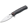 Boker Plus Nebula - pocket knife with carbon fiber handle scales - folding knife with D2 blade - small knife with clip